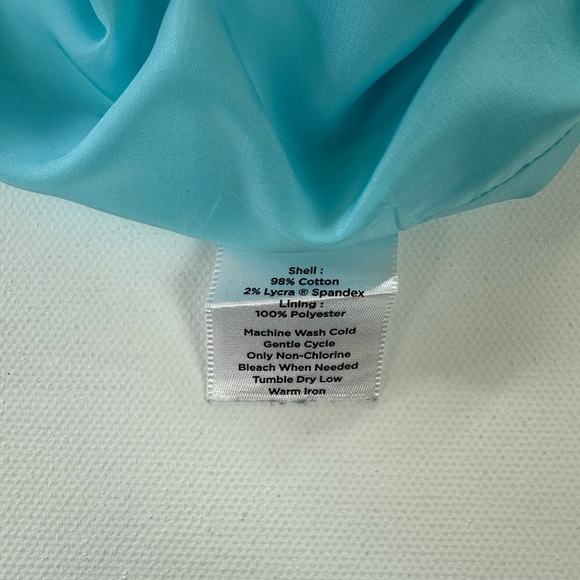 Talbots Light Blue Ruffle Neck Midi Dress - Picture 4 of 7